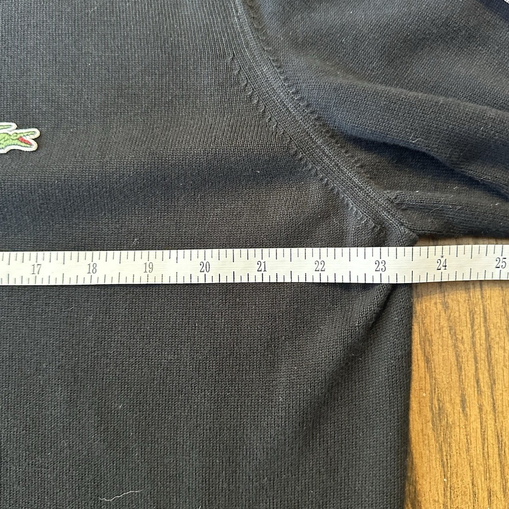 Lacoste Mens Black Sweater Shirt Classic Fit Crew Neck LS Pullover Logo Size XL - Picture 10 of 16